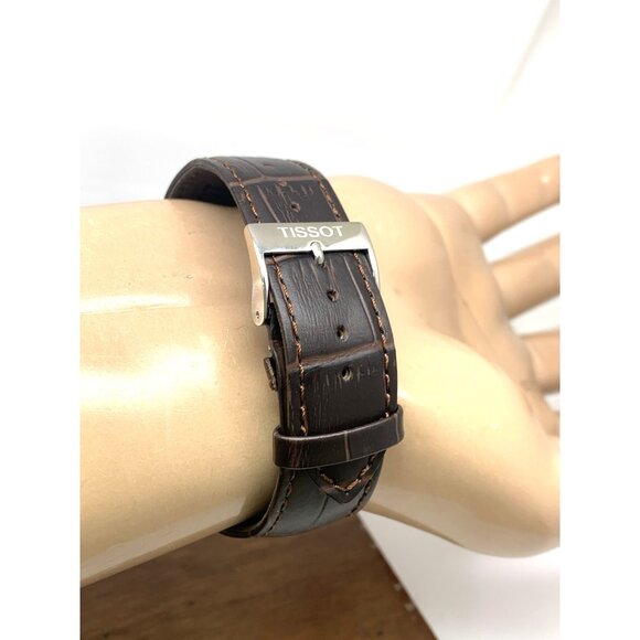 Tissot Men's Watch T1294101601300 Swiss Quartz White Dial Brown Leather 42mm - Picture 10 of 14